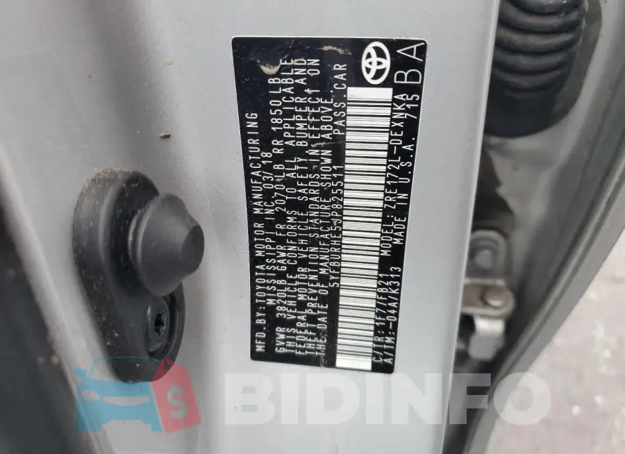5YFBURHE5JP825511 Photo# 13