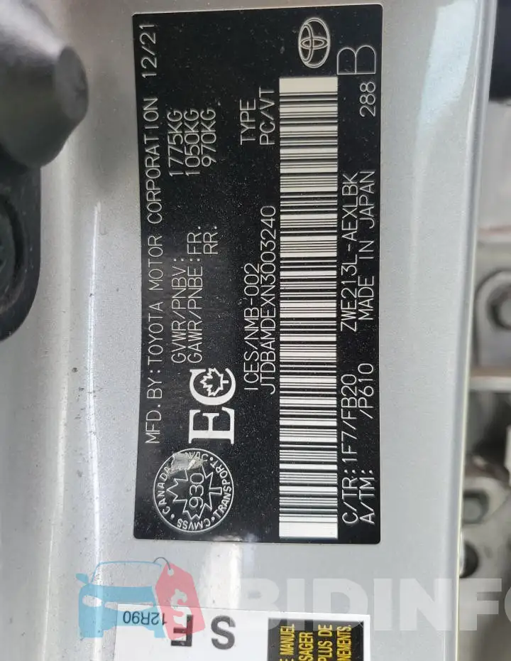 JTDBAMDEXN3003240 Photo# 13