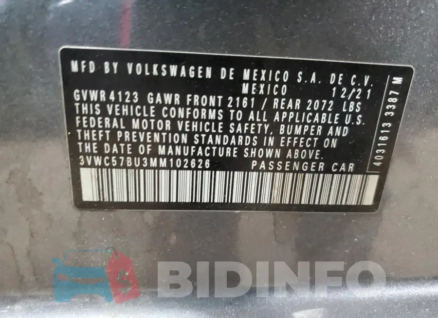 3VWC57BU3MM102626 Photo# 12