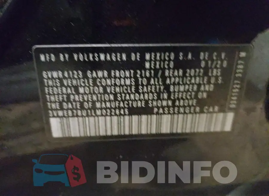 3VWEB7BU1LM022645 Photo# 13