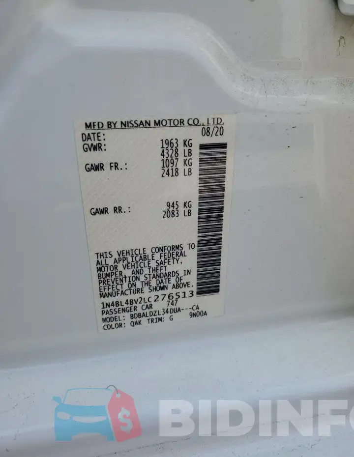 1N4BL4BV2LC276513 Photo# 12