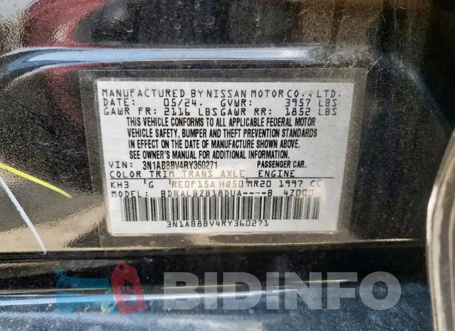 3N1AB8BV4RY360271 Photo# 12