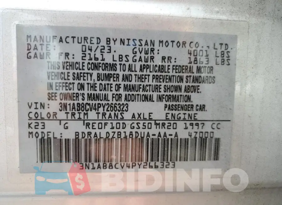 3N1AB8CV4PY266323 Photo# 12
