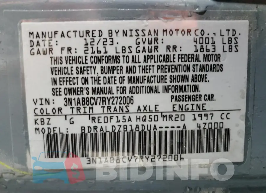 3N1AB8CV7RY272006 Photo# 13