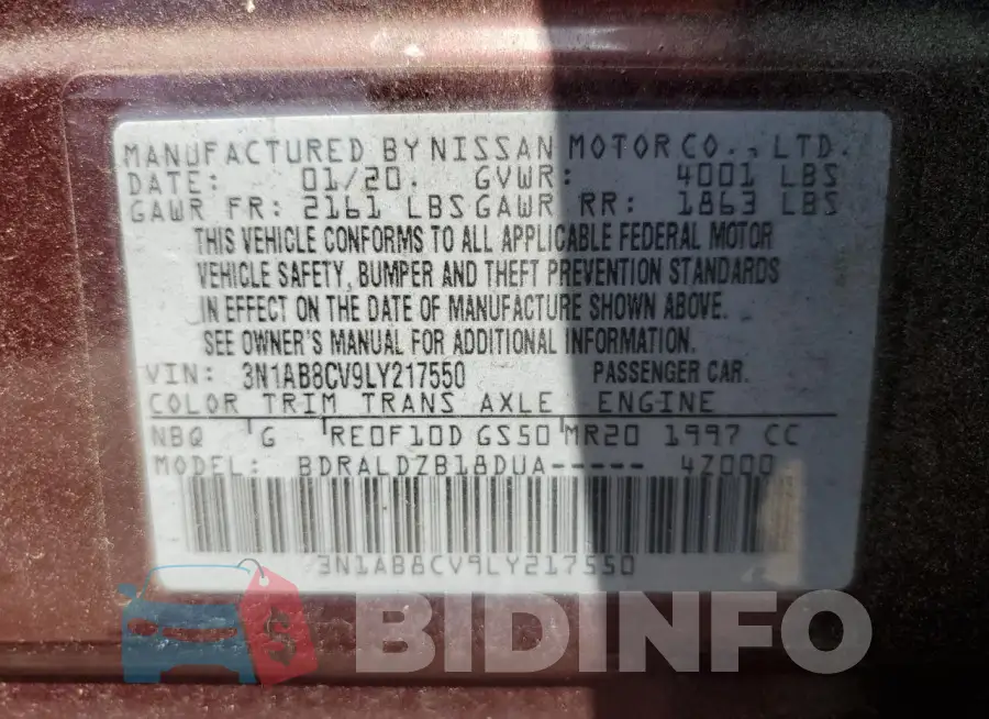 3N1AB8CV9LY217550 Photo# 12