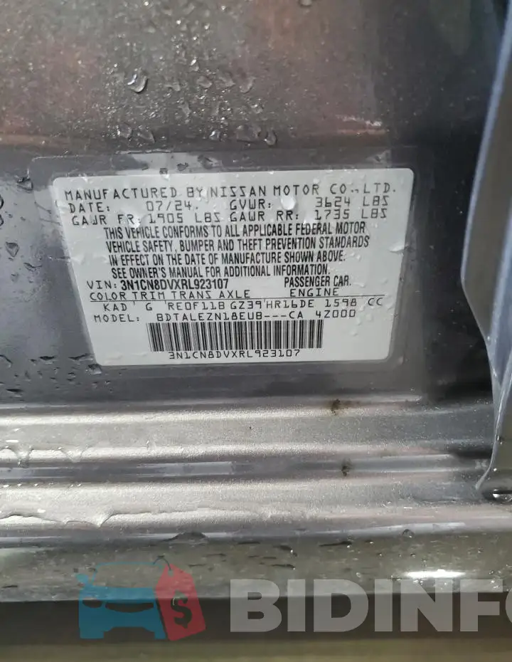 3N1CN8DVXRL923107 Photo# 12