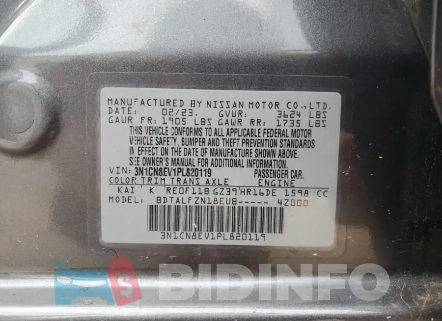 3N1CN8EV1PL820119 Photo# 13