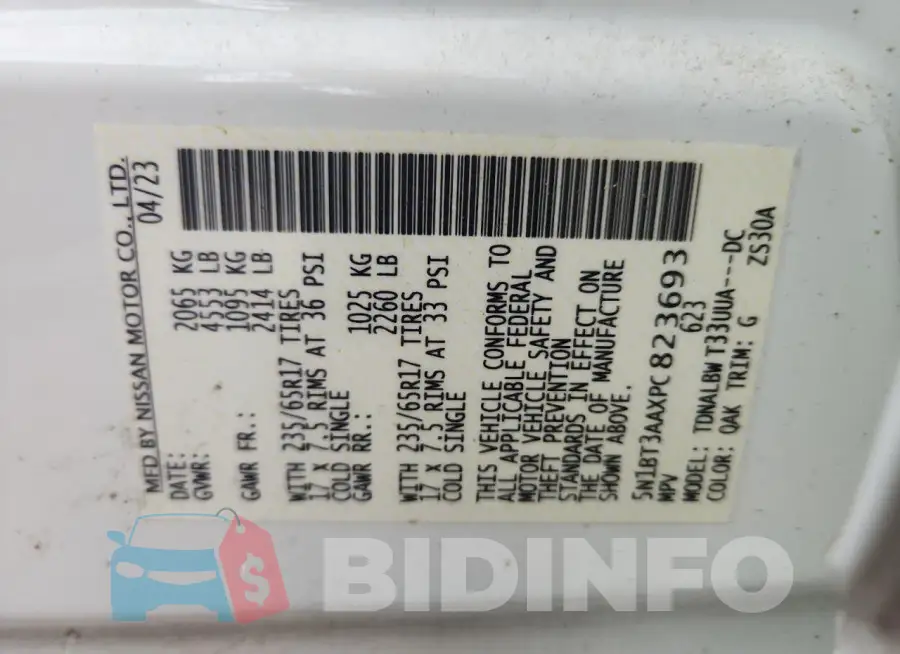 5N1BT3AAXPC823693 Photo# 14