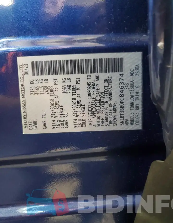 5N1BT3BB0PC846374 Photo# 13