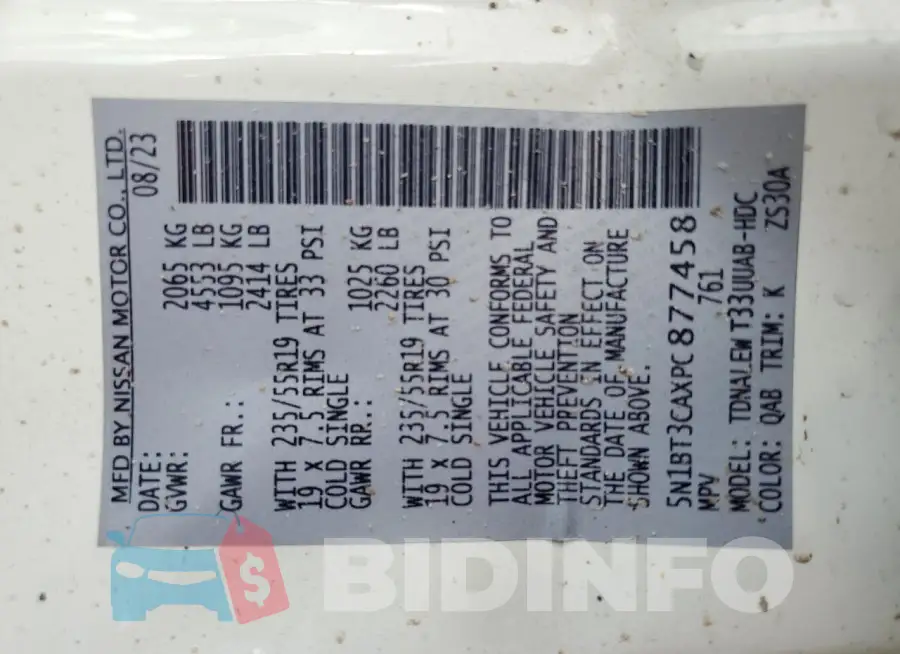 5N1BT3CAXPC877458 Photo# 13