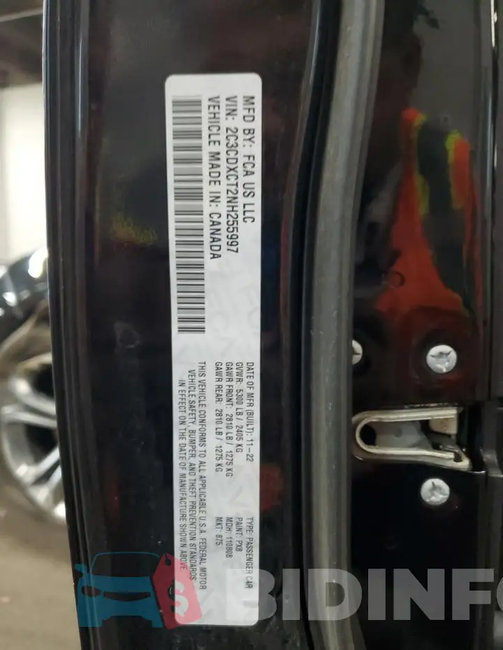 2C3CDXCT2NH255997 Photo# 12