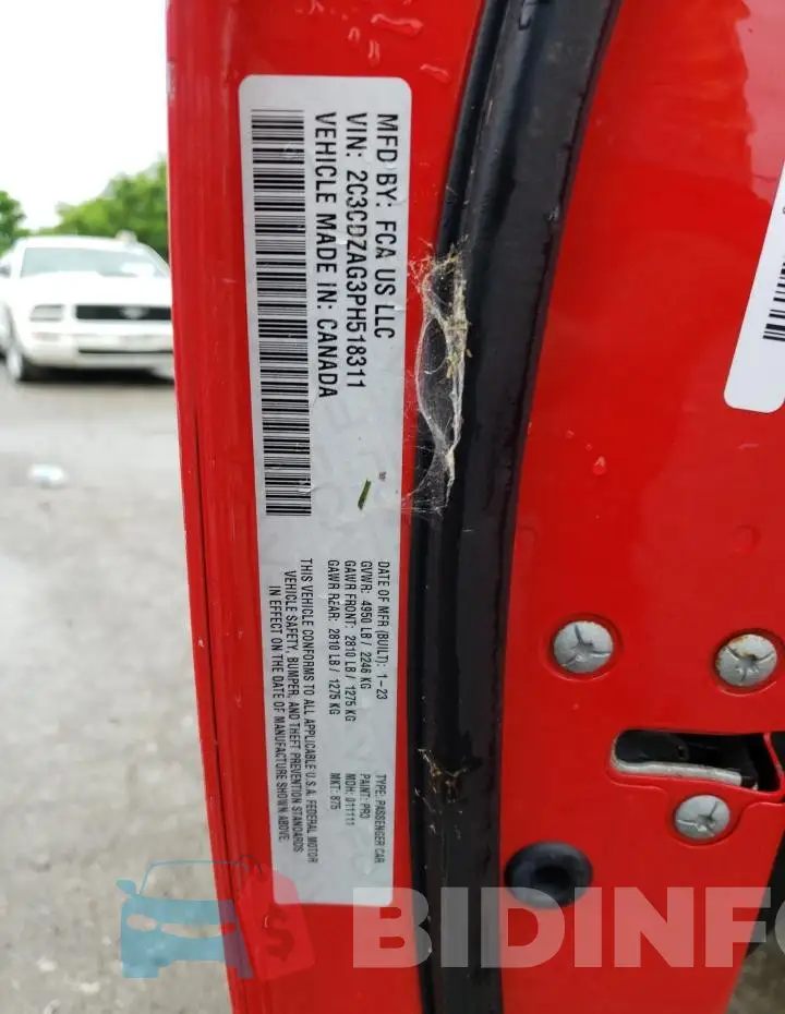 2C3CDZAG3PH518311 Photo# 12
