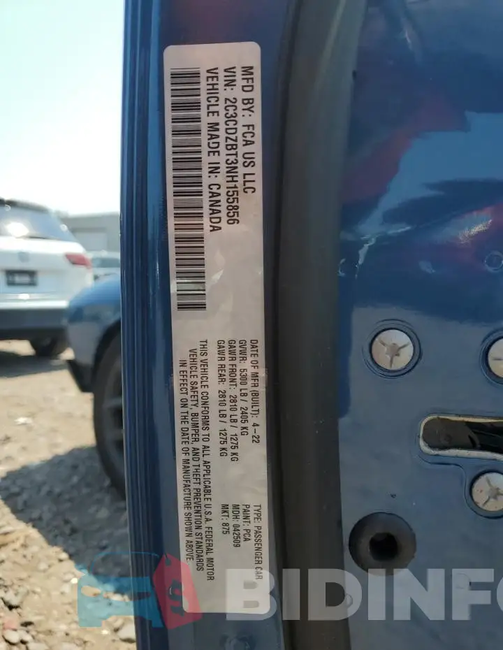 2C3CDZBT3NH155856 Photo# 13