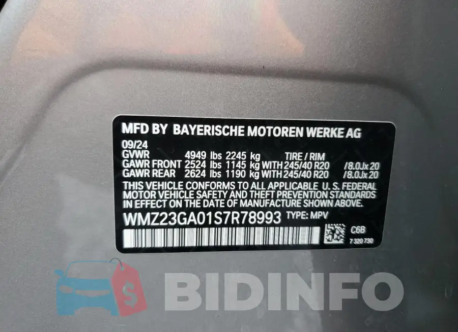 WMZ23GA01S7R78993 Photo# 13