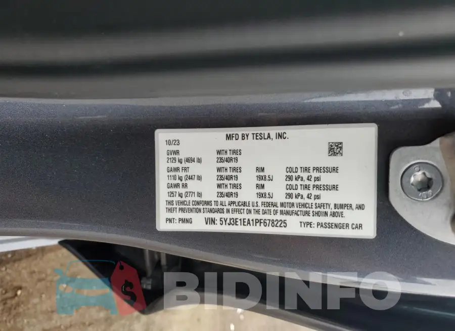 5YJ3E1EA1PF678225 Photo# 12