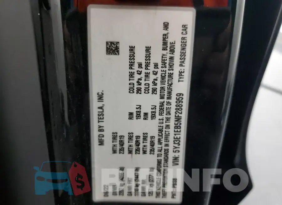 5YJ3E1EB5NF288959 Photo# 12