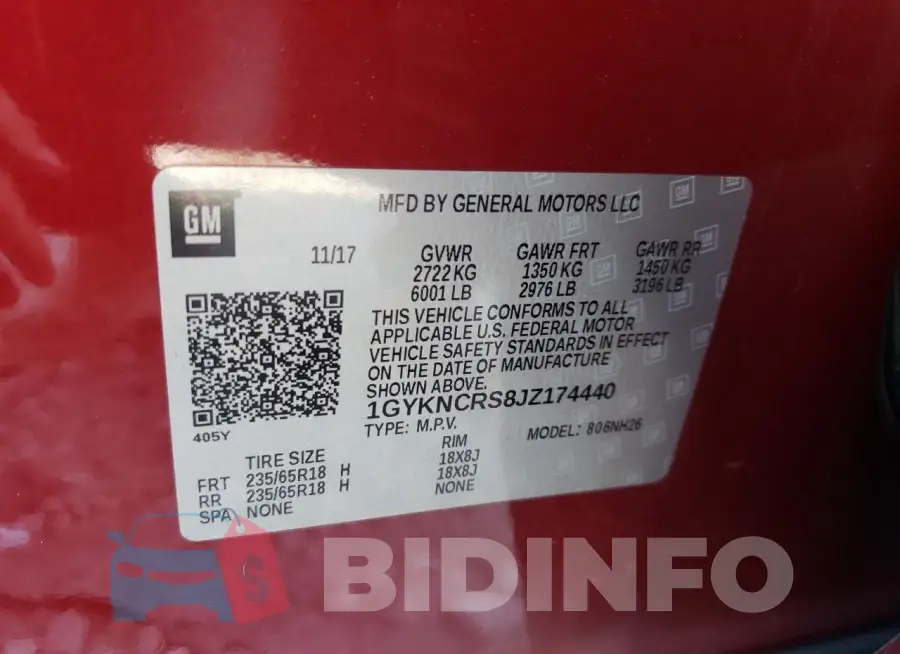1GYKNCRS8JZ174440 Photo# 14