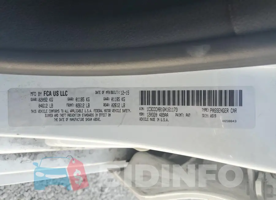 1C3CCCAB1GN161173 Photo# 13