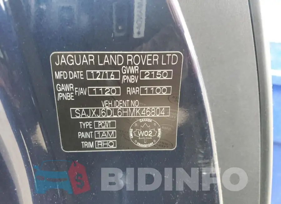 SAJXJ6DL6HMK46804 Photo# 13