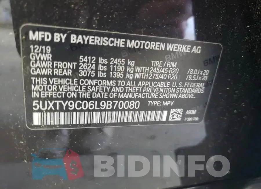 5UXTY9C06L9B70080 Photo# 13