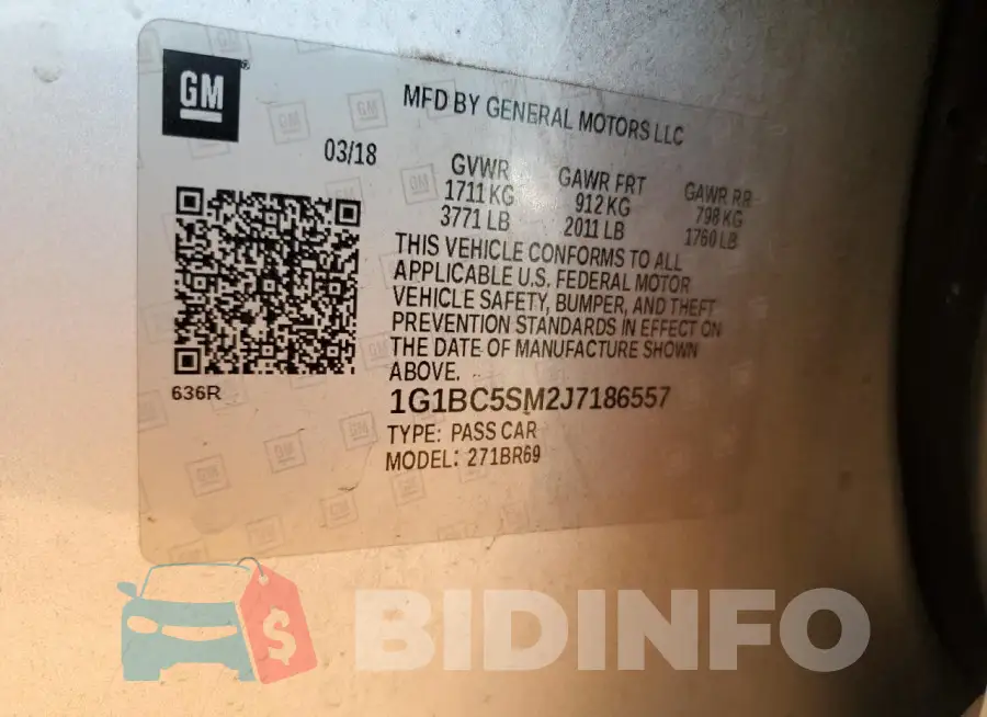 1G1BC5SM2J7186557 Photo# 12