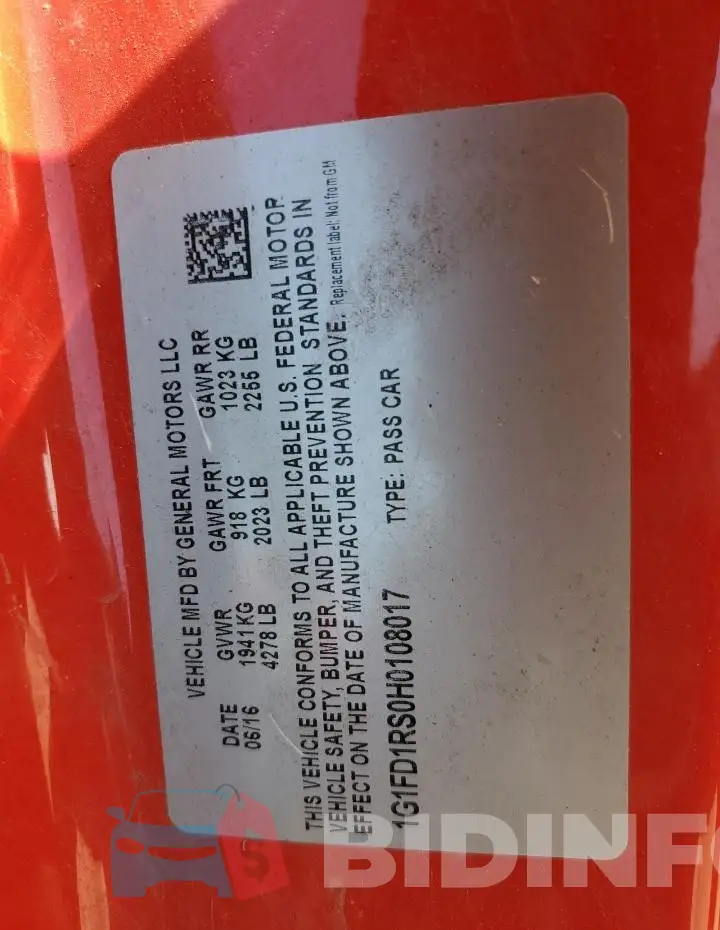 1G1FD1RS0H0108017 Photo# 12