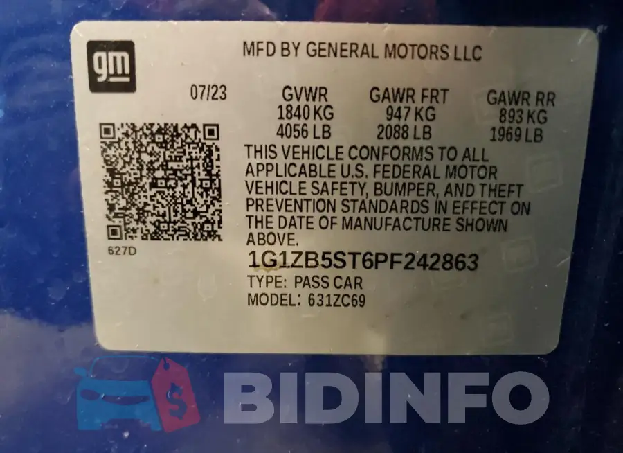 1G1ZB5ST6PF242863 Photo# 13