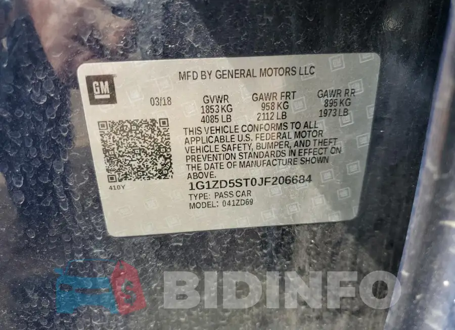 1G1ZD5ST0JF206684 Photo# 12