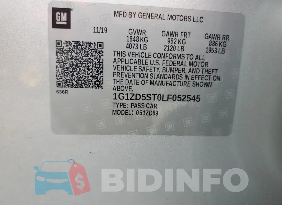 1G1ZD5ST0LF052545 Photo# 13