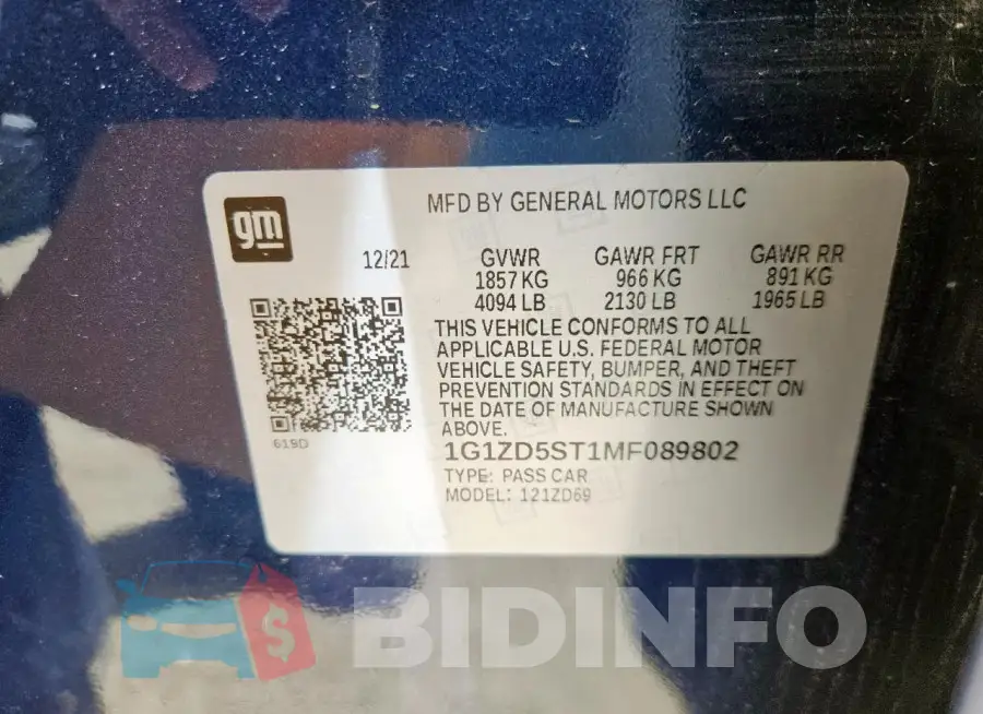 1G1ZD5ST1MF089802 Photo# 13