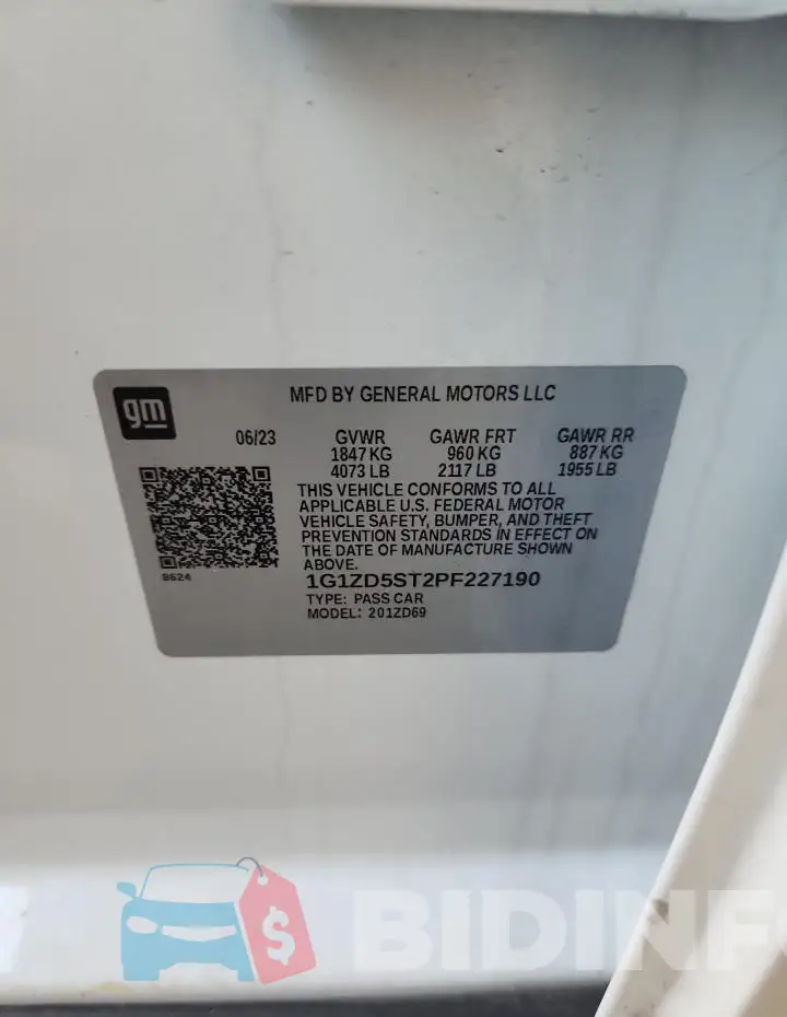 1G1ZD5ST2PF227190 Photo# 13
