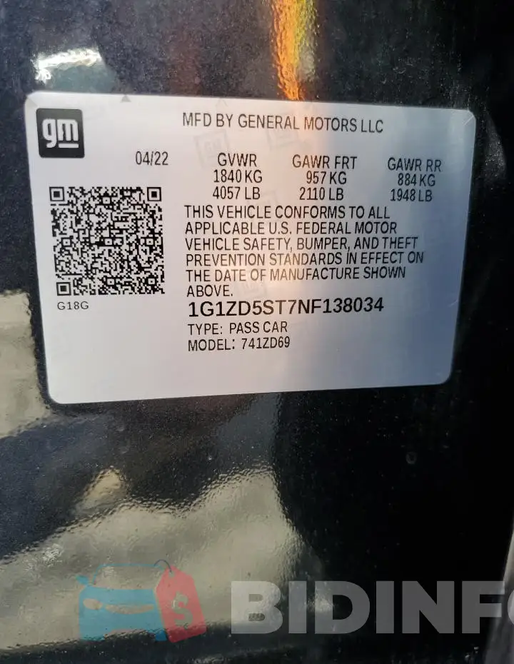 1G1ZD5ST7NF138034 Photo# 12