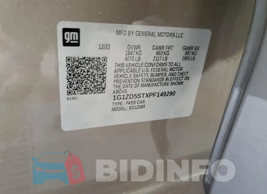 1G1ZD5STXPF149290 Photo# 12