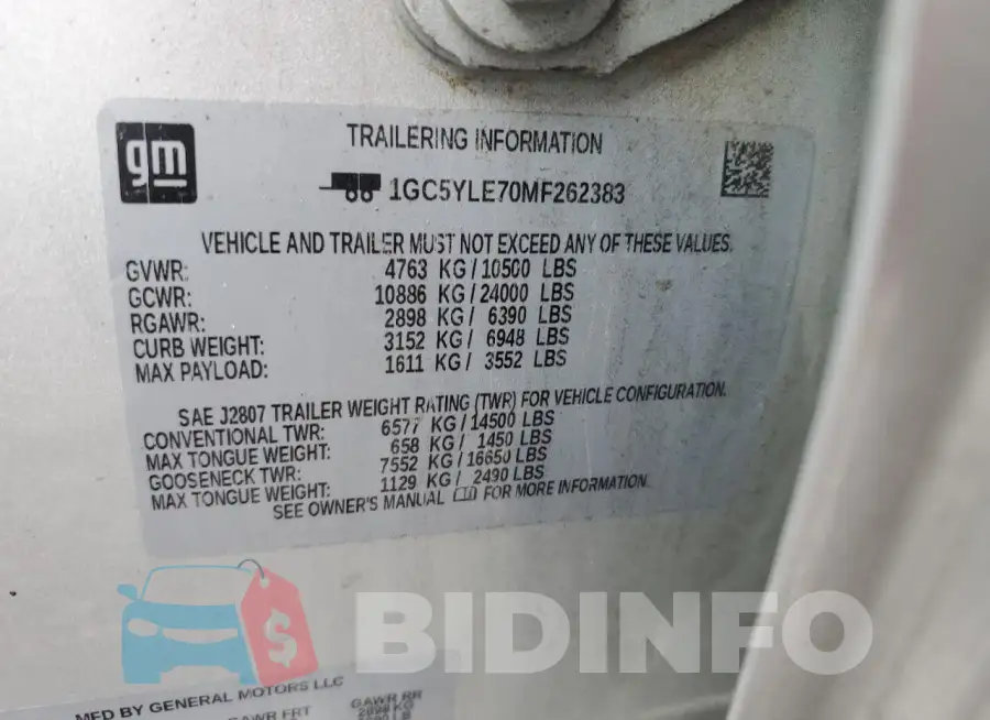 1GC5YLE70MF262383 Photo# 12