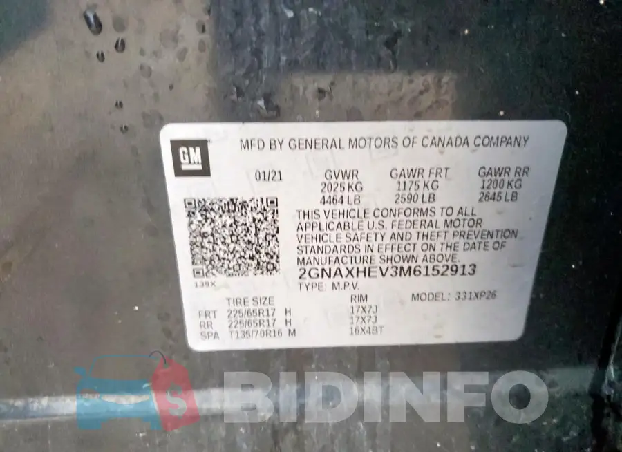 2GNAXHEV3M6152913 Photo# 13