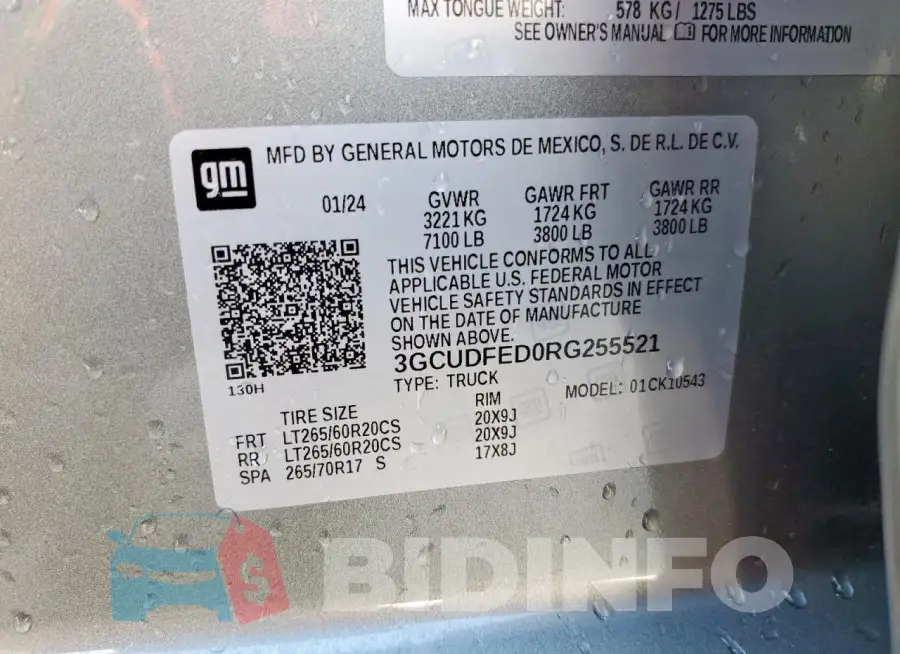3GCUDFED0RG255521 Photo# 13