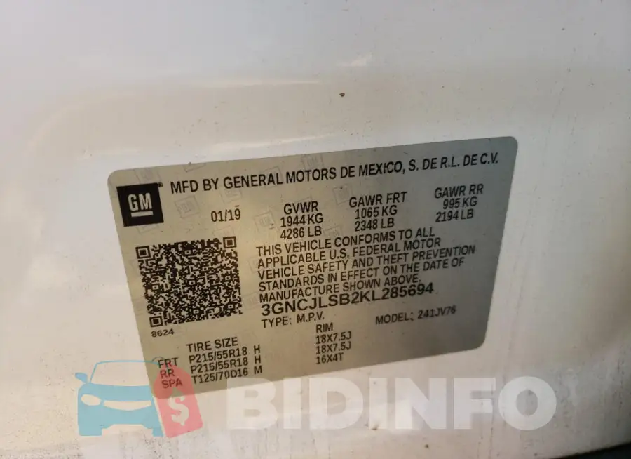 3GNCJLSB2KL285694 Photo# 13