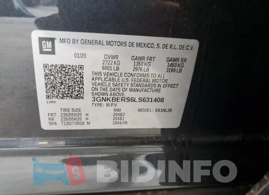 3GNKBERS6LS631408 Photo# 13