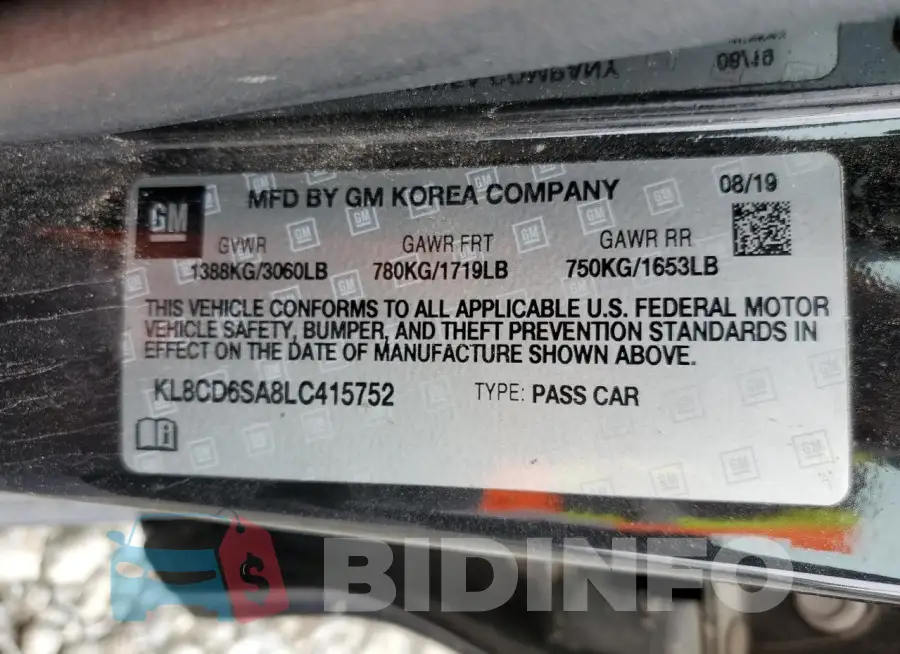 KL8CD6SA8LC415752 Photo# 12