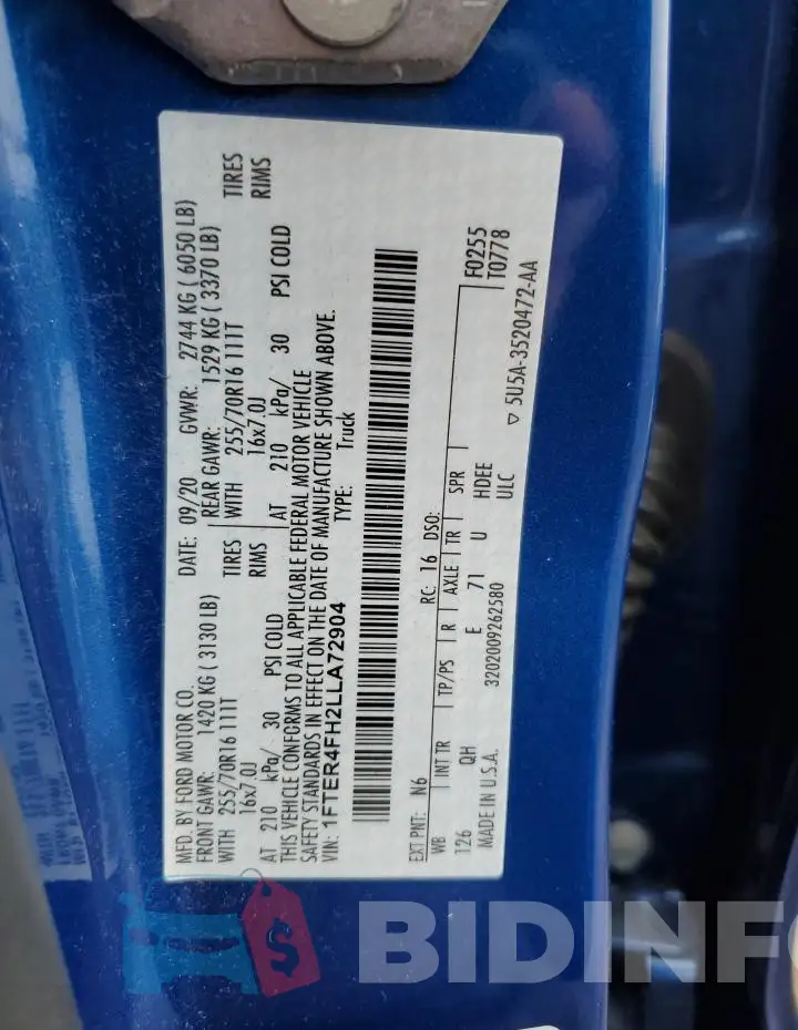 1FTER4FH2LLA72904 Photo# 12
