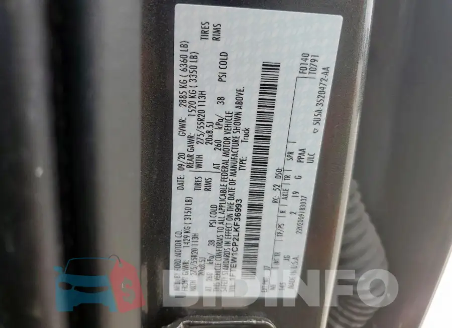 1FTEW1CP2LKF36993 Photo# 12