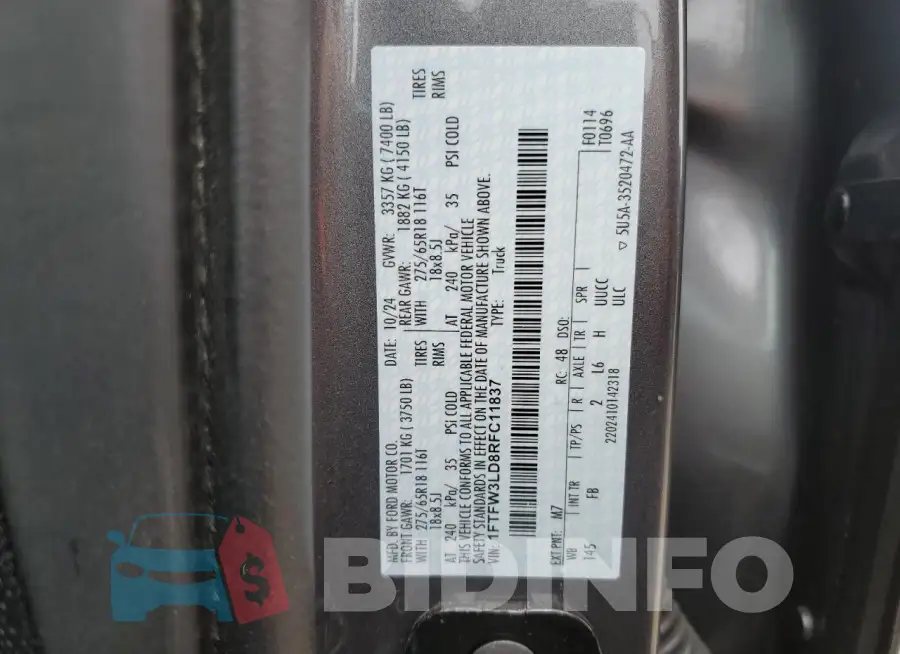 1FTFW3LD8RFC11837 Photo# 12