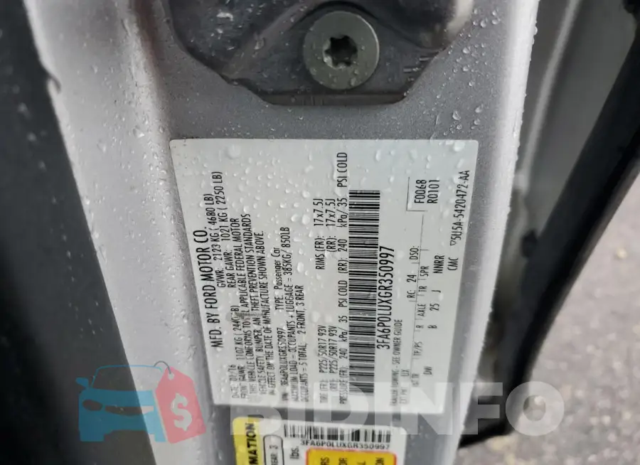 3FA6P0LUXGR350997 Photo# 12