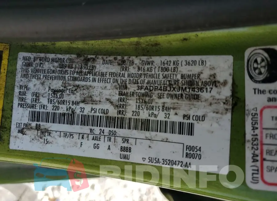 3FADP4BJXJM143617 Photo# 12