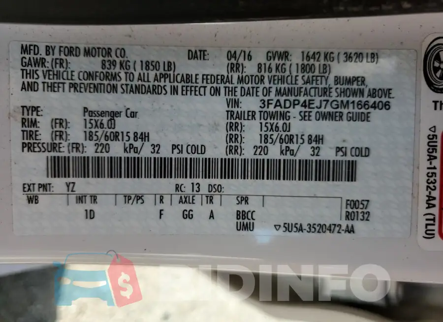 3FADP4EJ7GM166406 Photo# 13