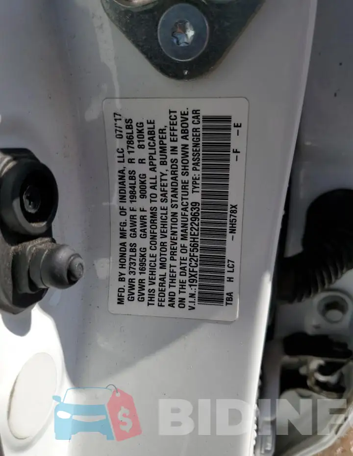 19XFC2F56HE229639 Photo# 13