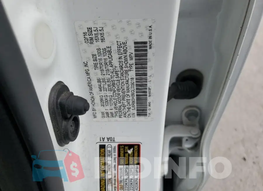 5J6RM3H39GL009018 Photo# 12
