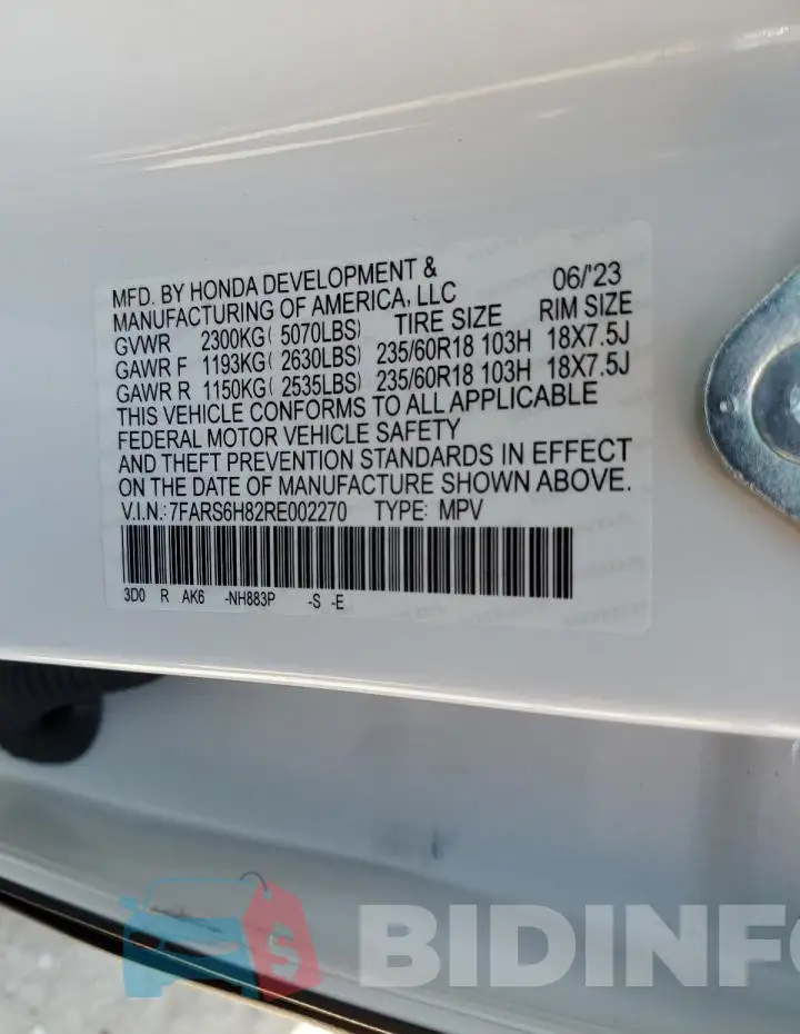 7FARS6H82RE002270 Photo# 13