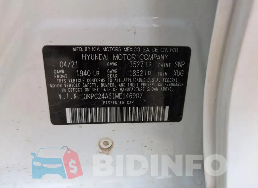 3KPC24A61ME146907 Photo# 12