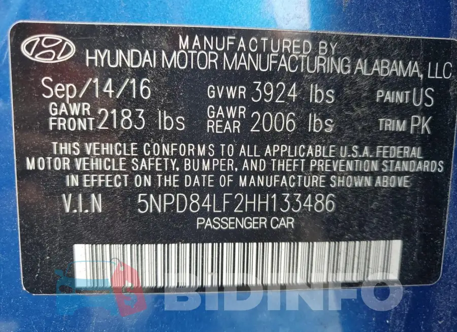 5NPD84LF2HH133486 Photo# 12
